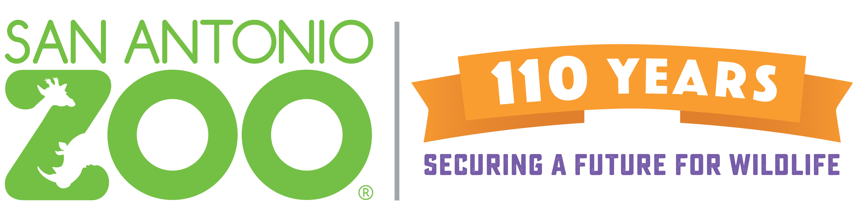 a green logo for San Antonio Zoo