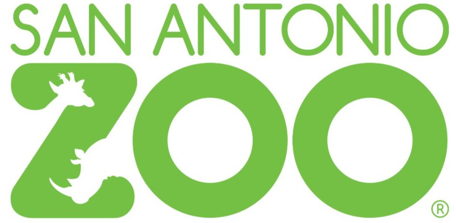 a green logo for San Antonio Zoo