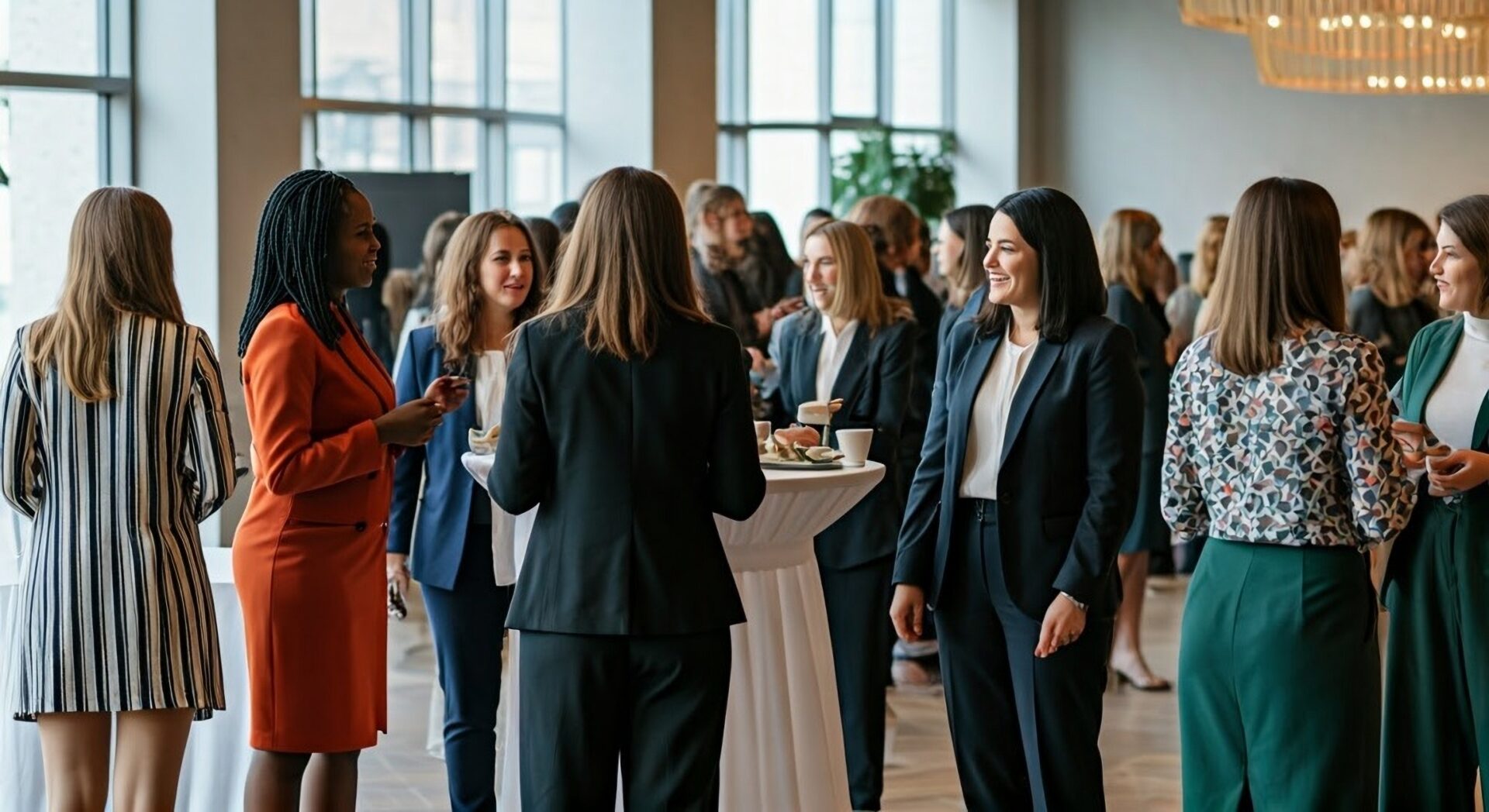 people at business networking event