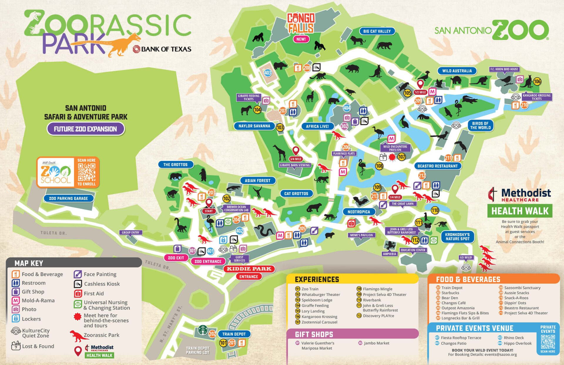 ZOO　3点 San Antonio Zoo Map - Explore Exhibits and Attractions