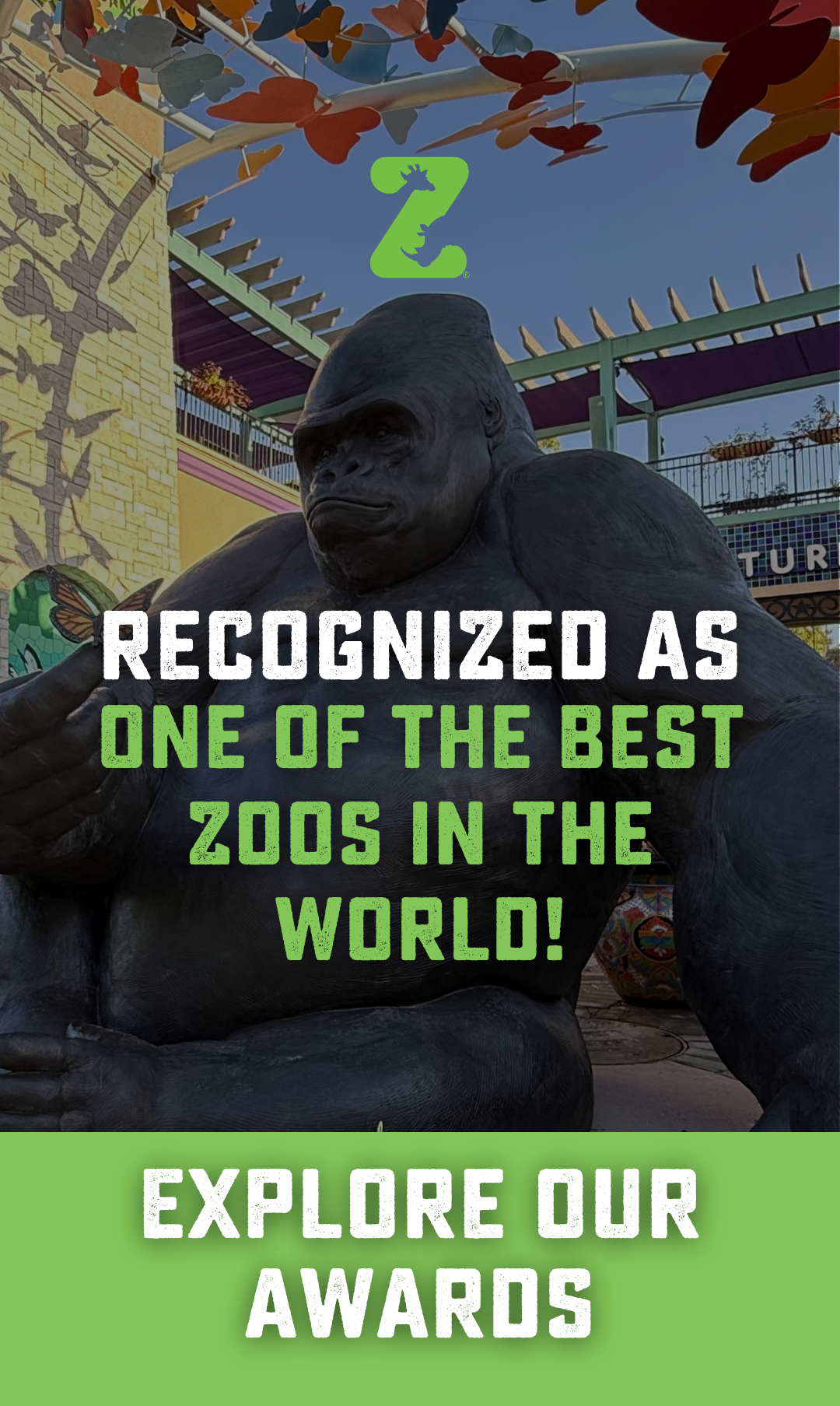 a gorilla statue